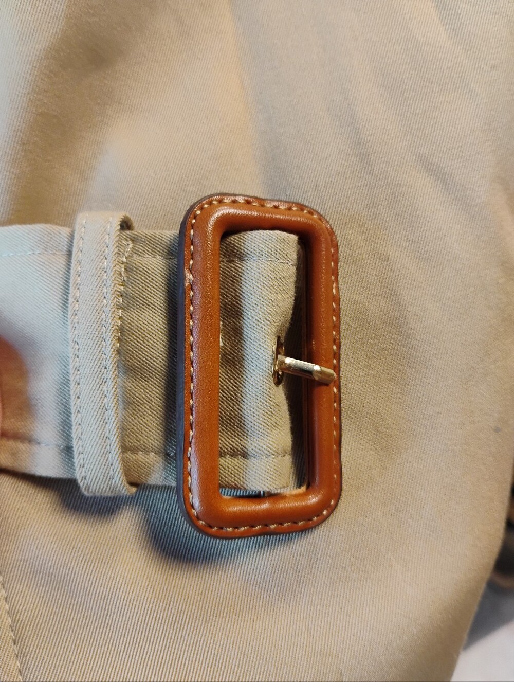 Burberry Beige Trench Coat with Orange Lining and Logo Panel / RARE FIND / - Picture 15 of 15
